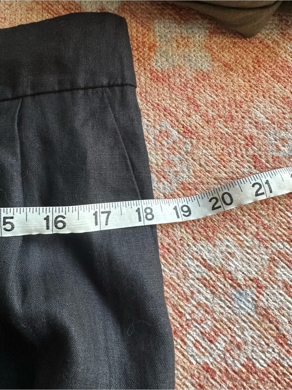 Quince 100% European Linen Pleated Trouser black size 10